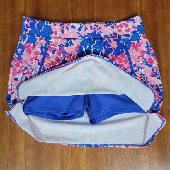 NWT T by Talbots Pink Blue Spring Garden Floral Stretch Skort - MP - Picture 6 of 11